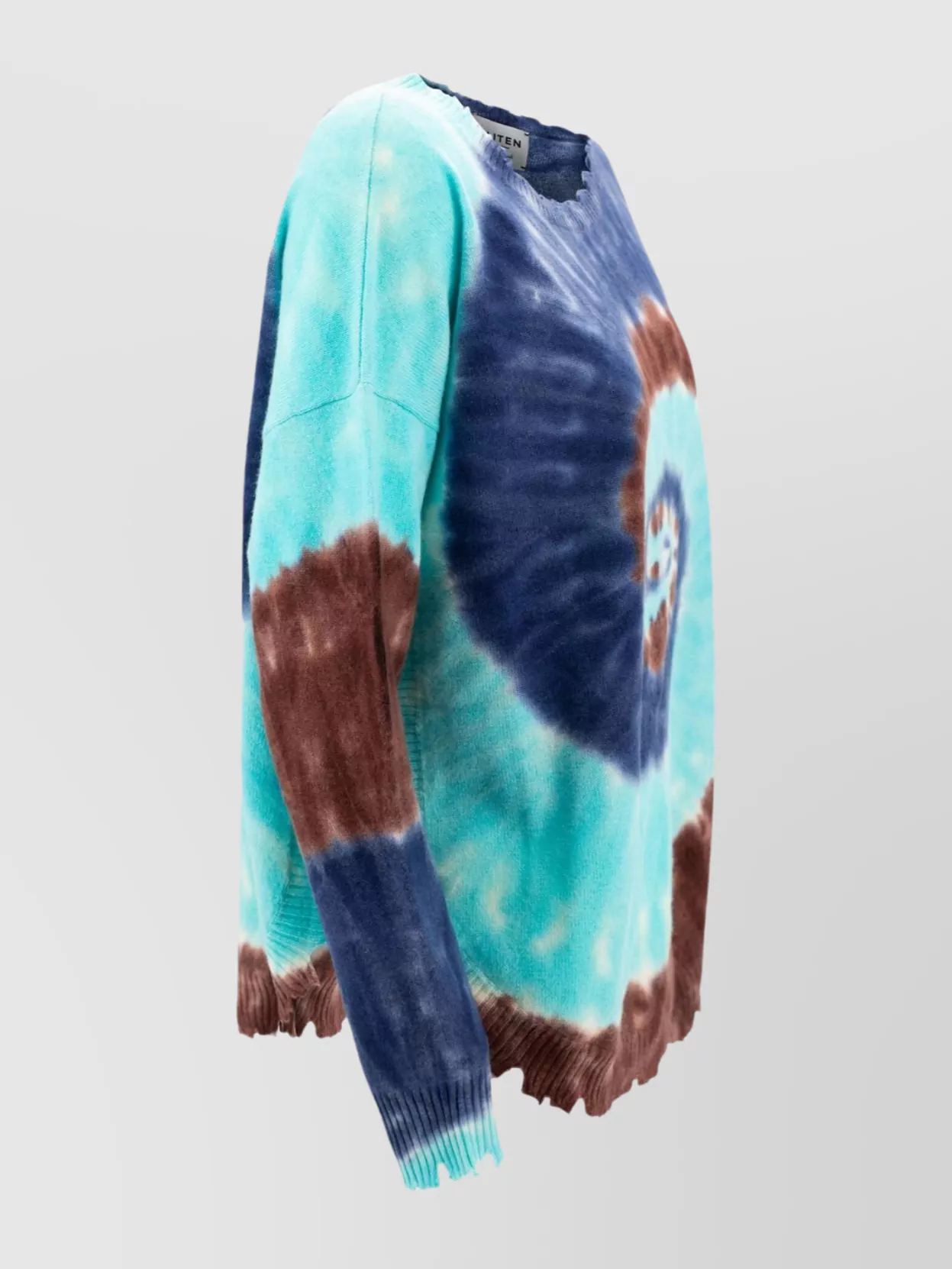 Kujten Crew-Neck Cashmere Jumper With Tie & Dye