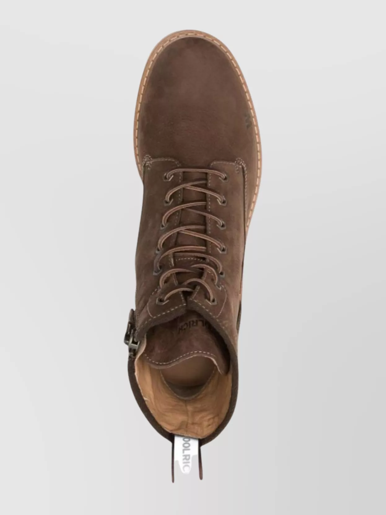 Woolrich Nubuck Leather Ankle Boot With Lug Sole