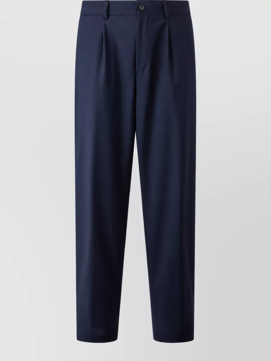Boss wool-blend straight-leg tailored trousers