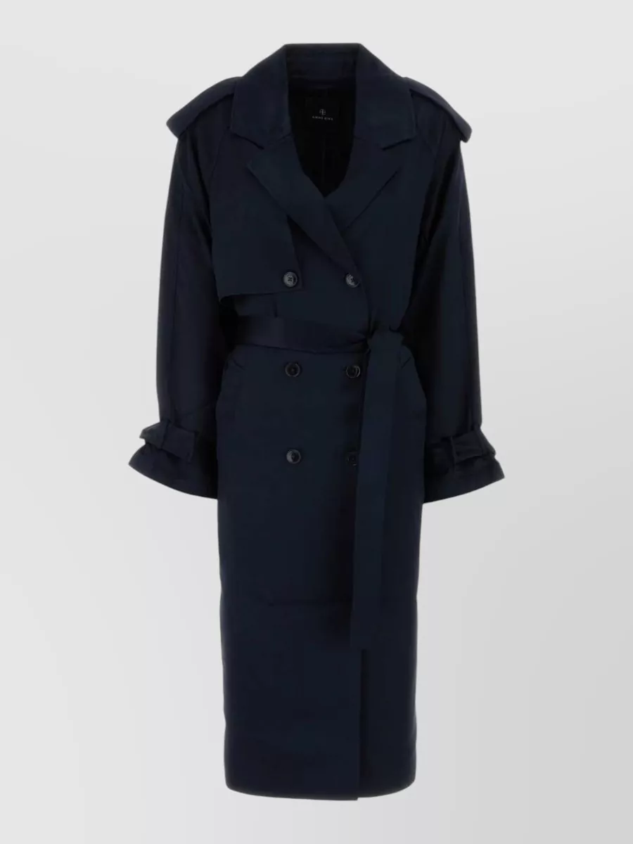 Anine Bing satin trench coat
