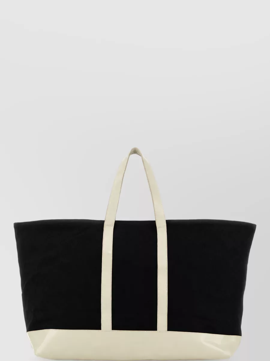 Gimaguas canvas and leather beach bag