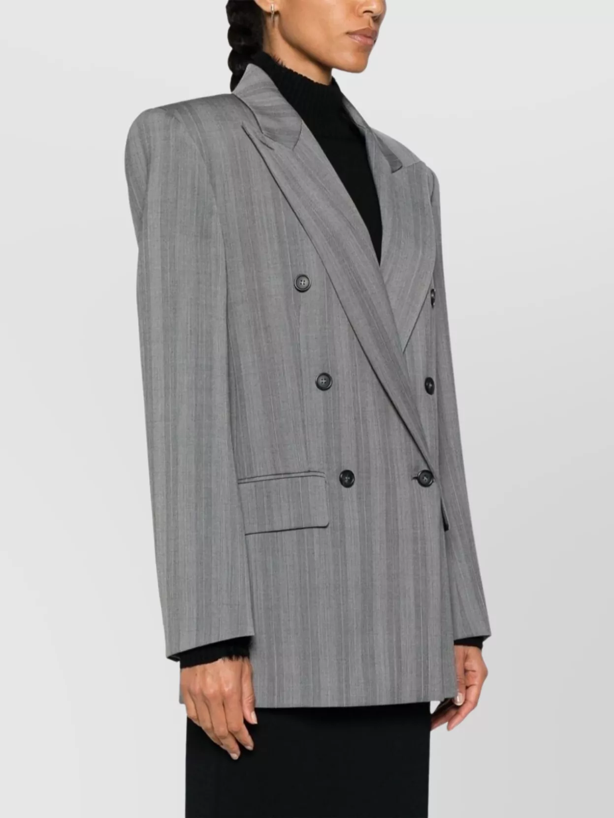 Sportmax Tailored Jacket With Flap Pockets And Padded Shoulders
