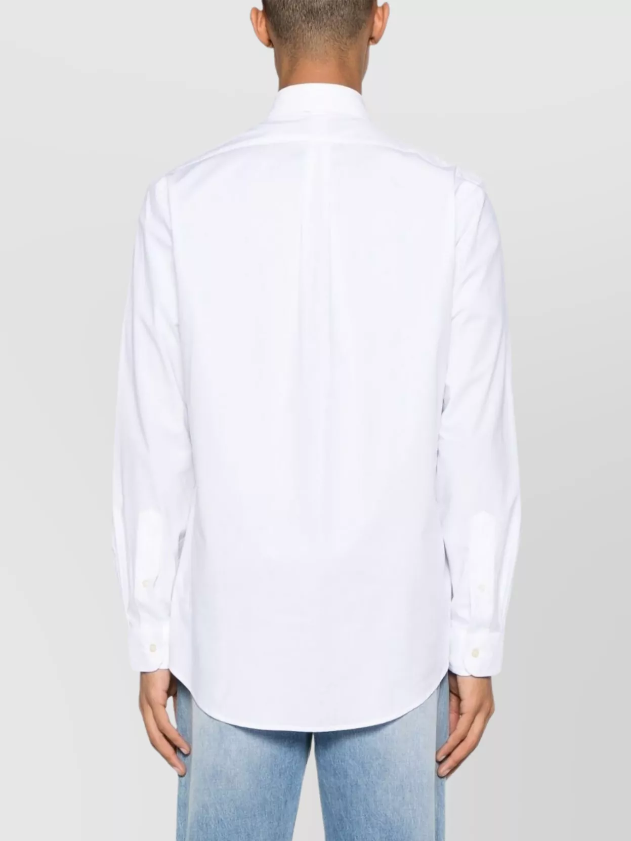 Ralph Lauren Rear Box-Pleat Button-Down Collar Shirt