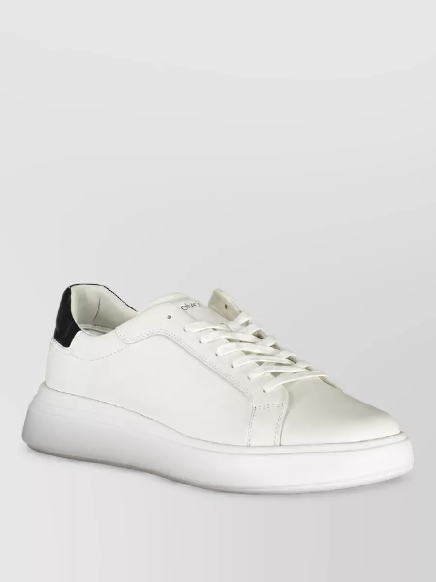 Calvin Klein Leather Lace-Up Sneakers