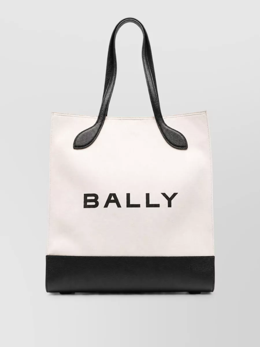 Bally bar keep on leather tote bag
