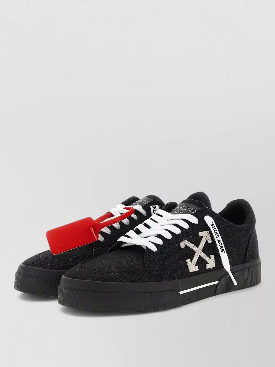 Off-White Canvas Low-Top Sneakers