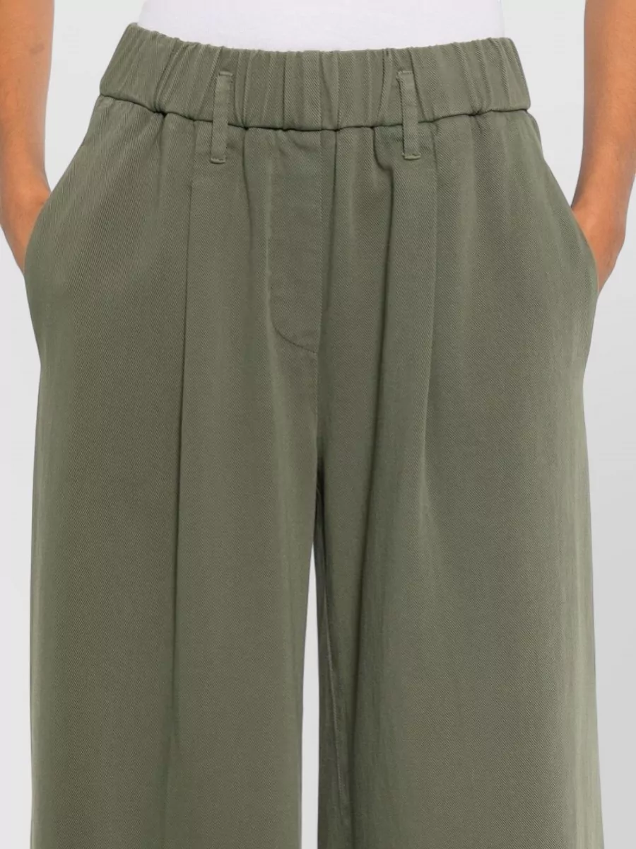 Forte Forte Wide Leg Trousers Front Pleats Belt Loops