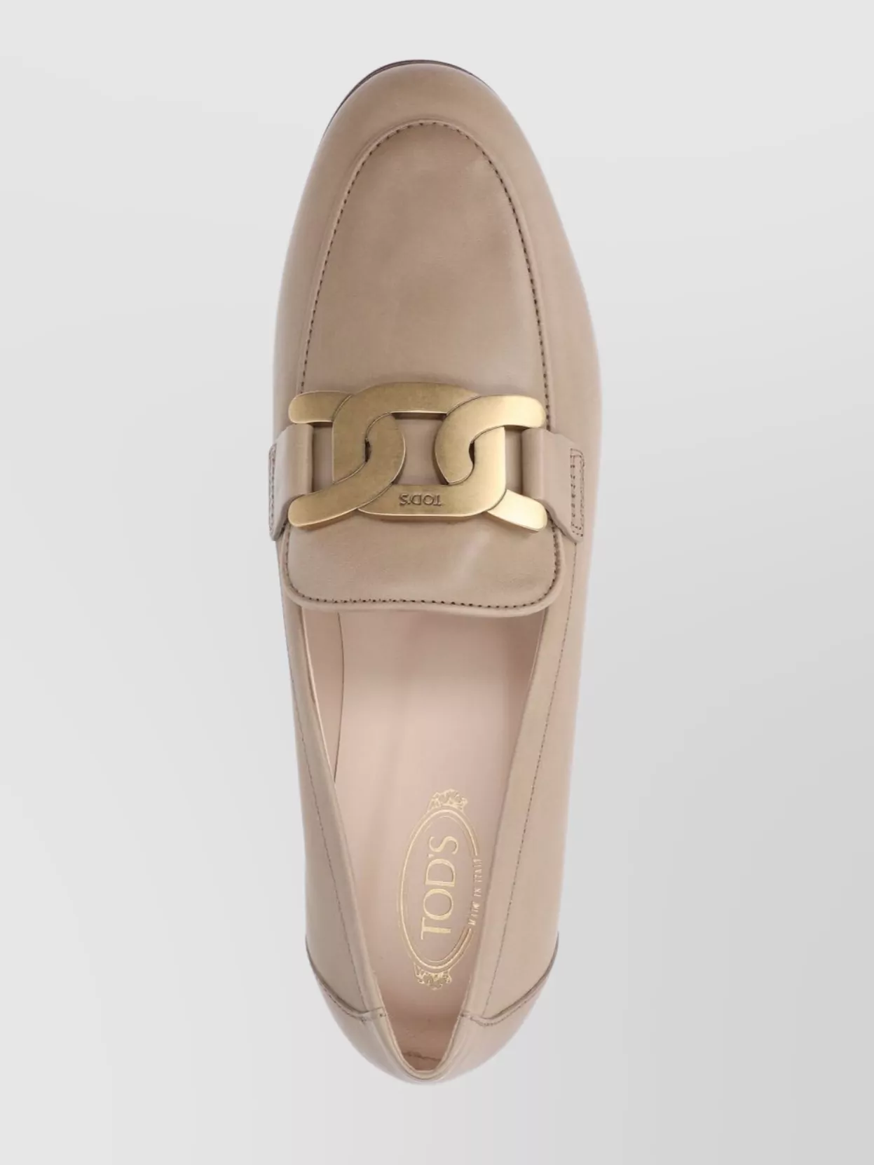Tod's Loafers With Gold-Tone Hardware And Round Toe