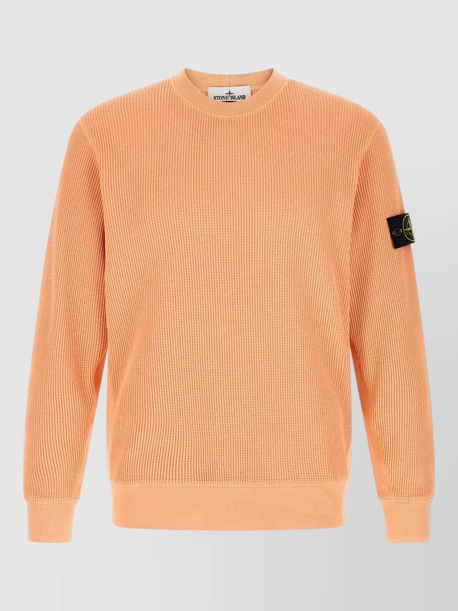 Stone Island Crew neck ribbed knitwear top