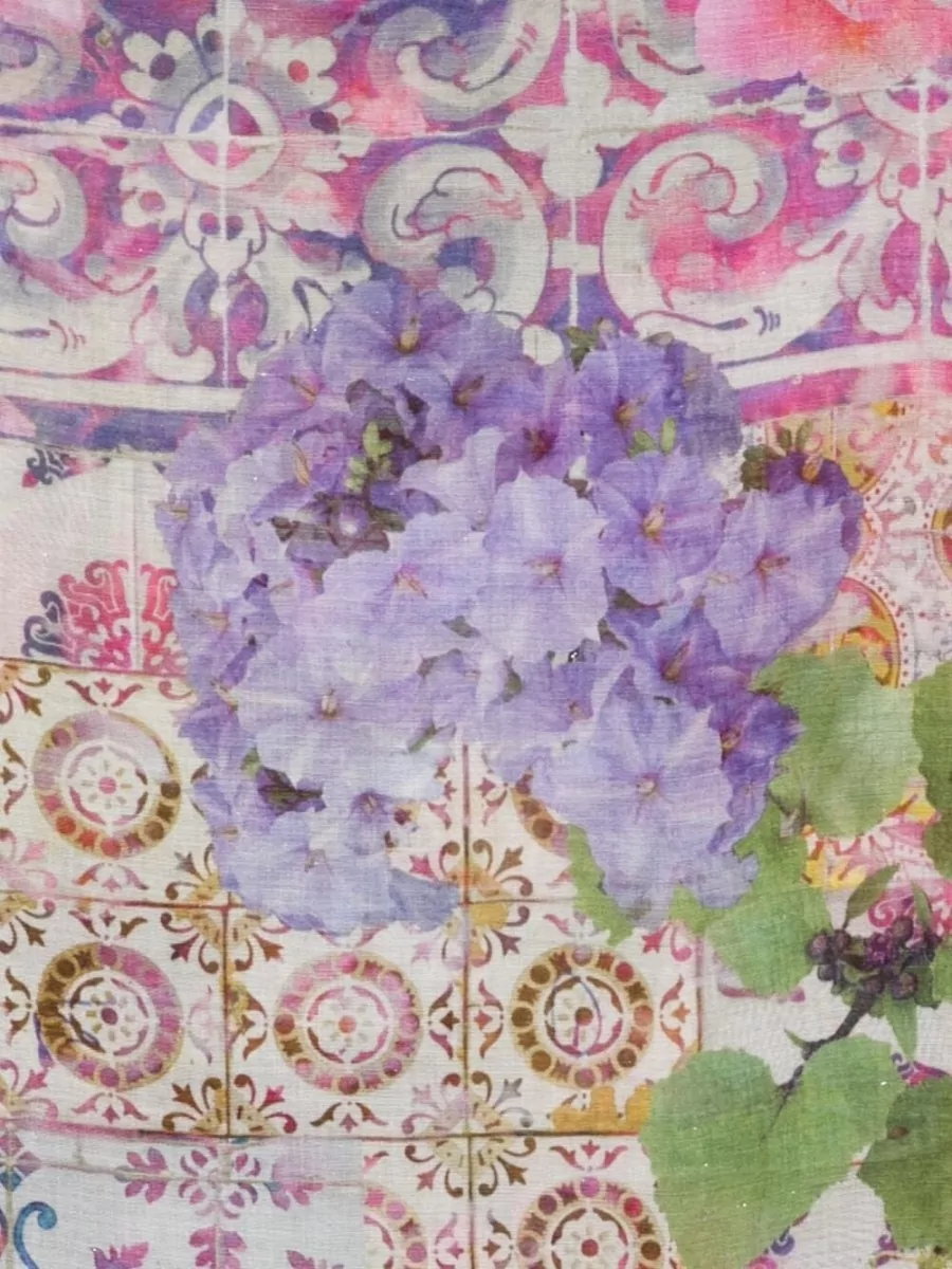 Faliero Sarti Floral Print Frayed Edge Scarf