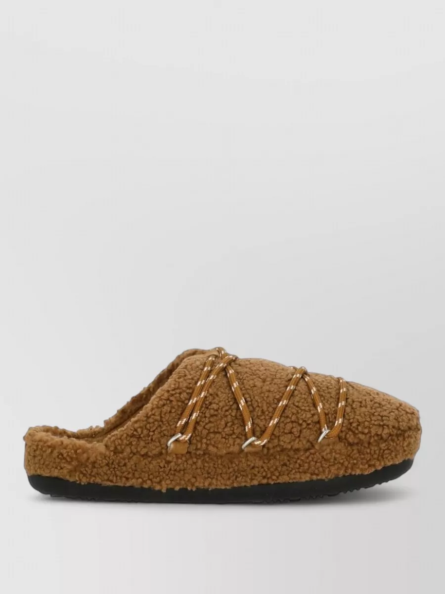 Moon Boot Shearling Slippers