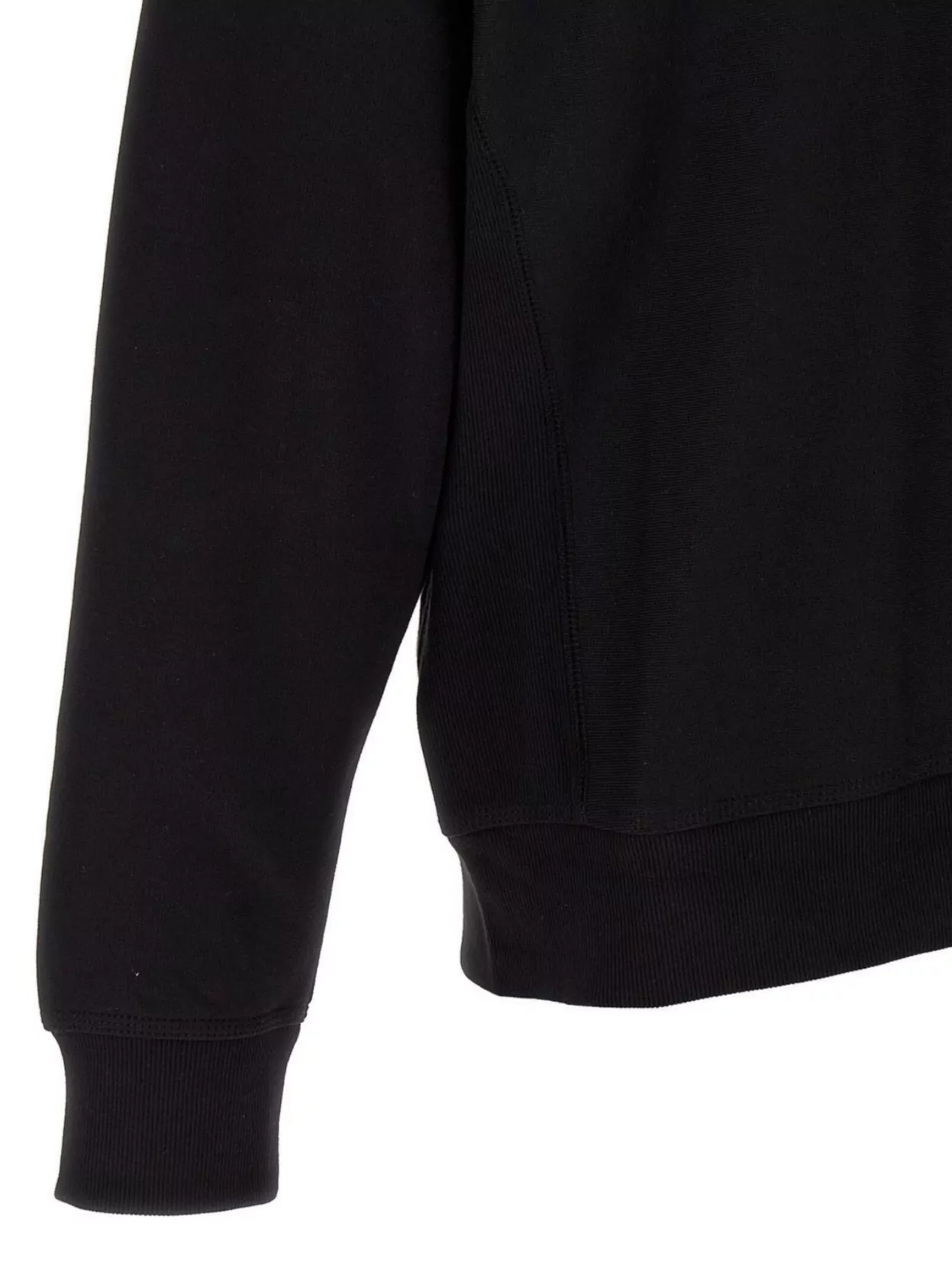 Carhartt Script Sweatshirt With Ribbed Cuffs And Hem In Black