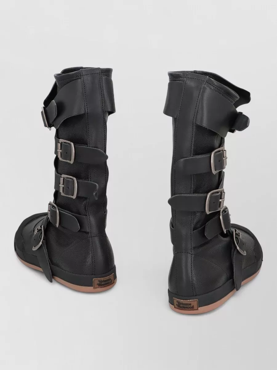 Vivienne Westwood Leather High-Top Animal Pirate Boots