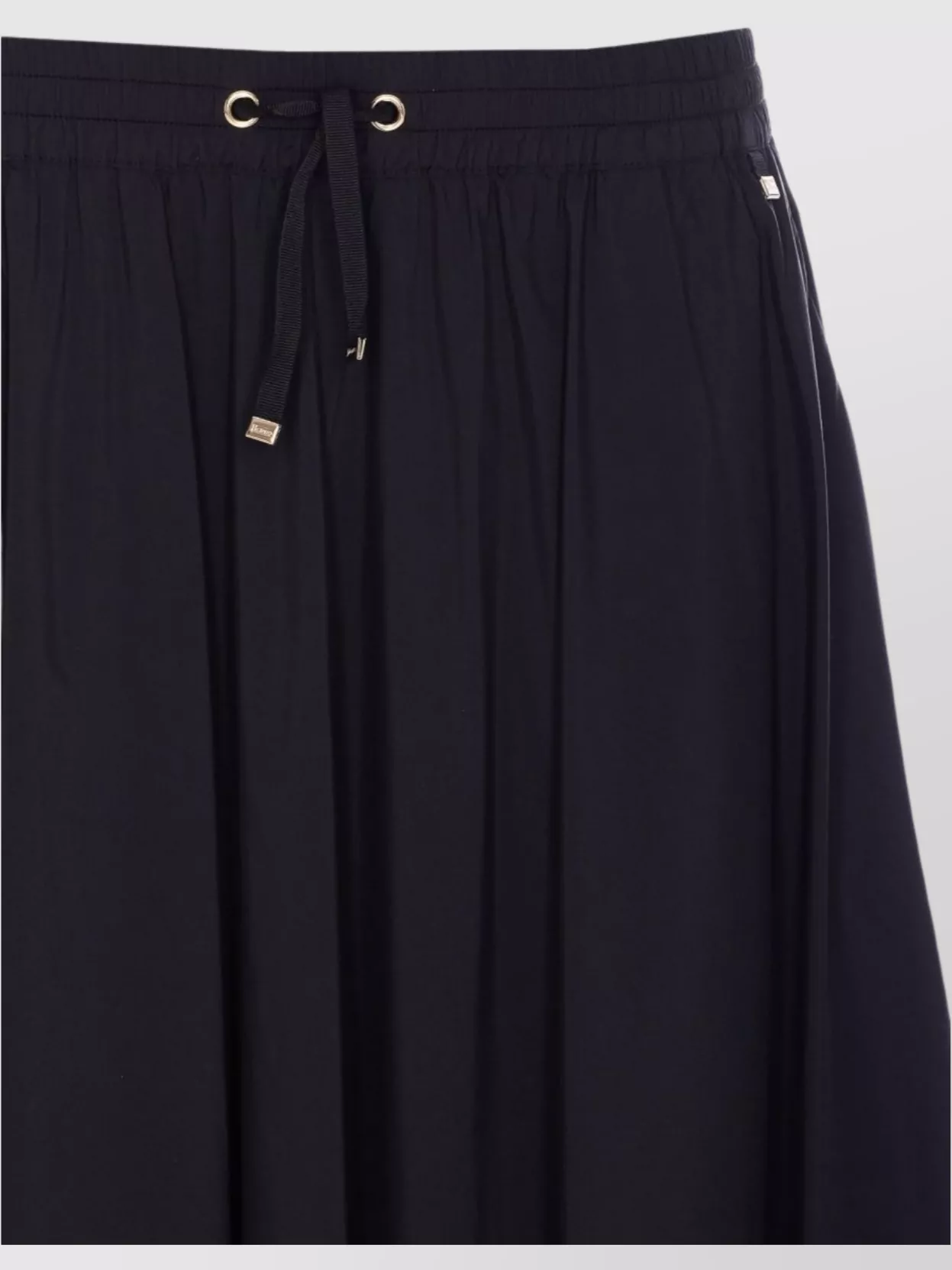 Herno Drawstring Pleated Midi Skirt Pockets