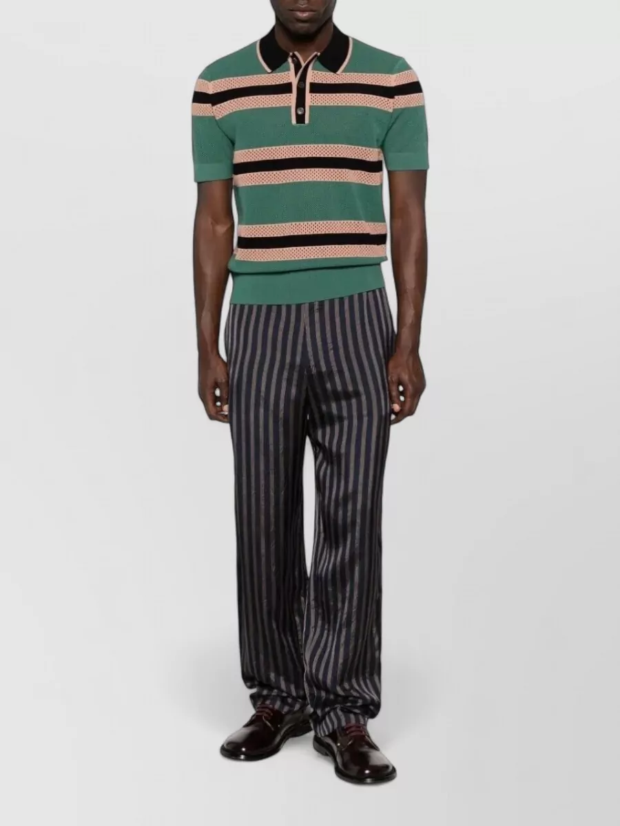 Dries Van Noten Striped Polo Shirt