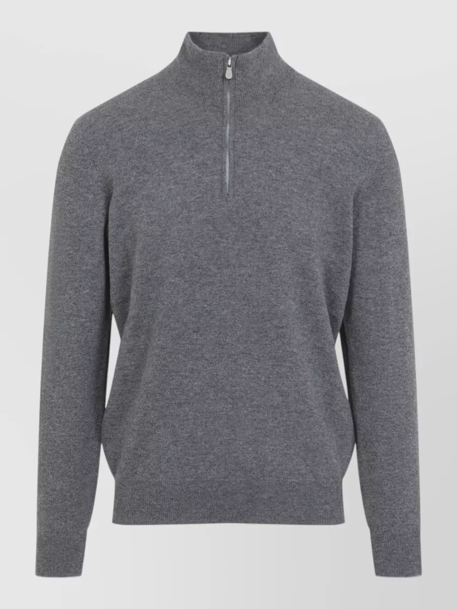 Brunello Cucinelli Cashmere Half Zip Sweater