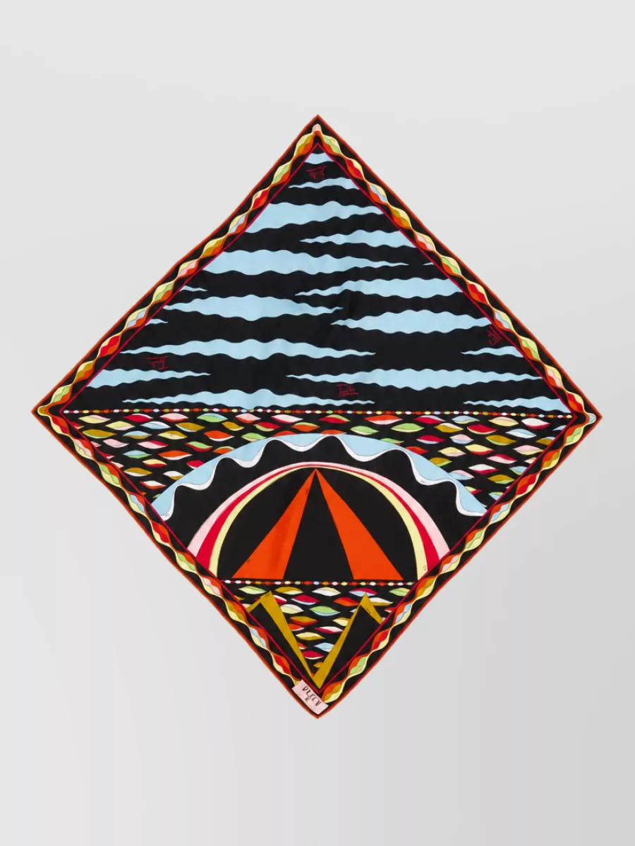 Pucci silk geometric-print scarf
