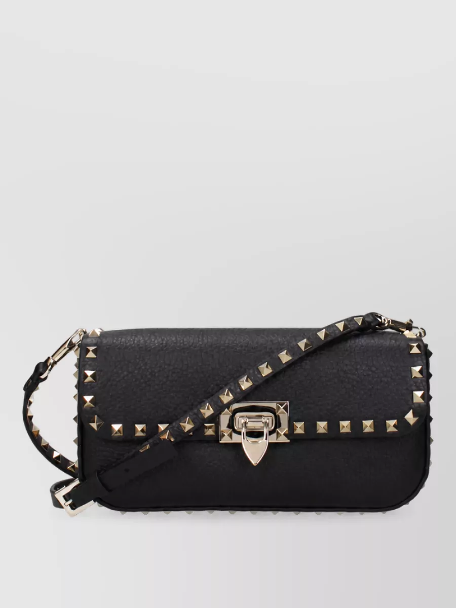 Valentino Garavani Rockstud Spike Leather Clutch Bag