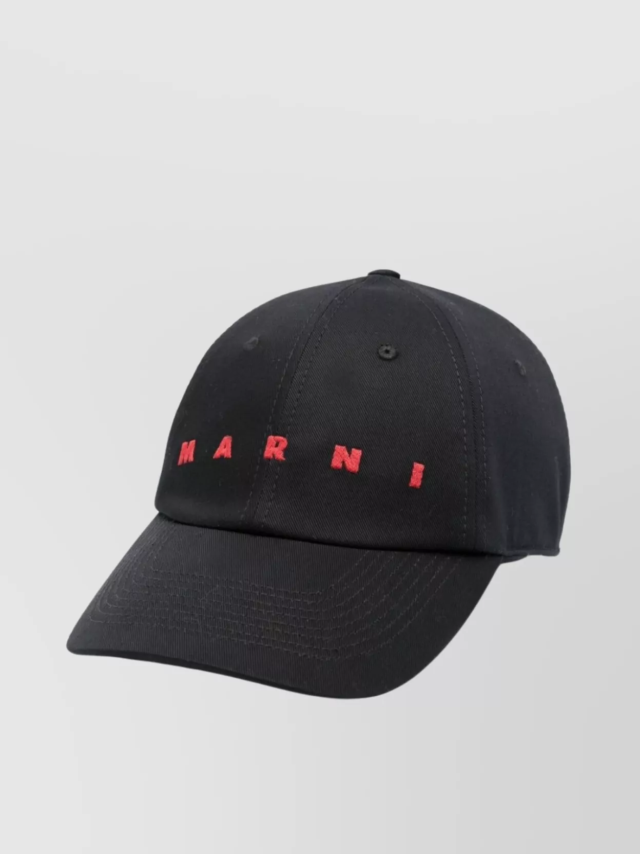 Shop Marni Curved Peak Casual Hat In Black