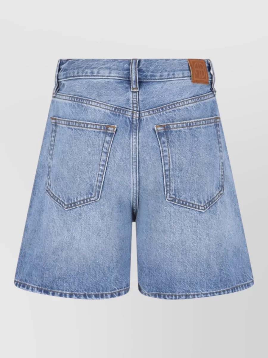 Anine Bing Straight Cotton Knee-Length Shorts