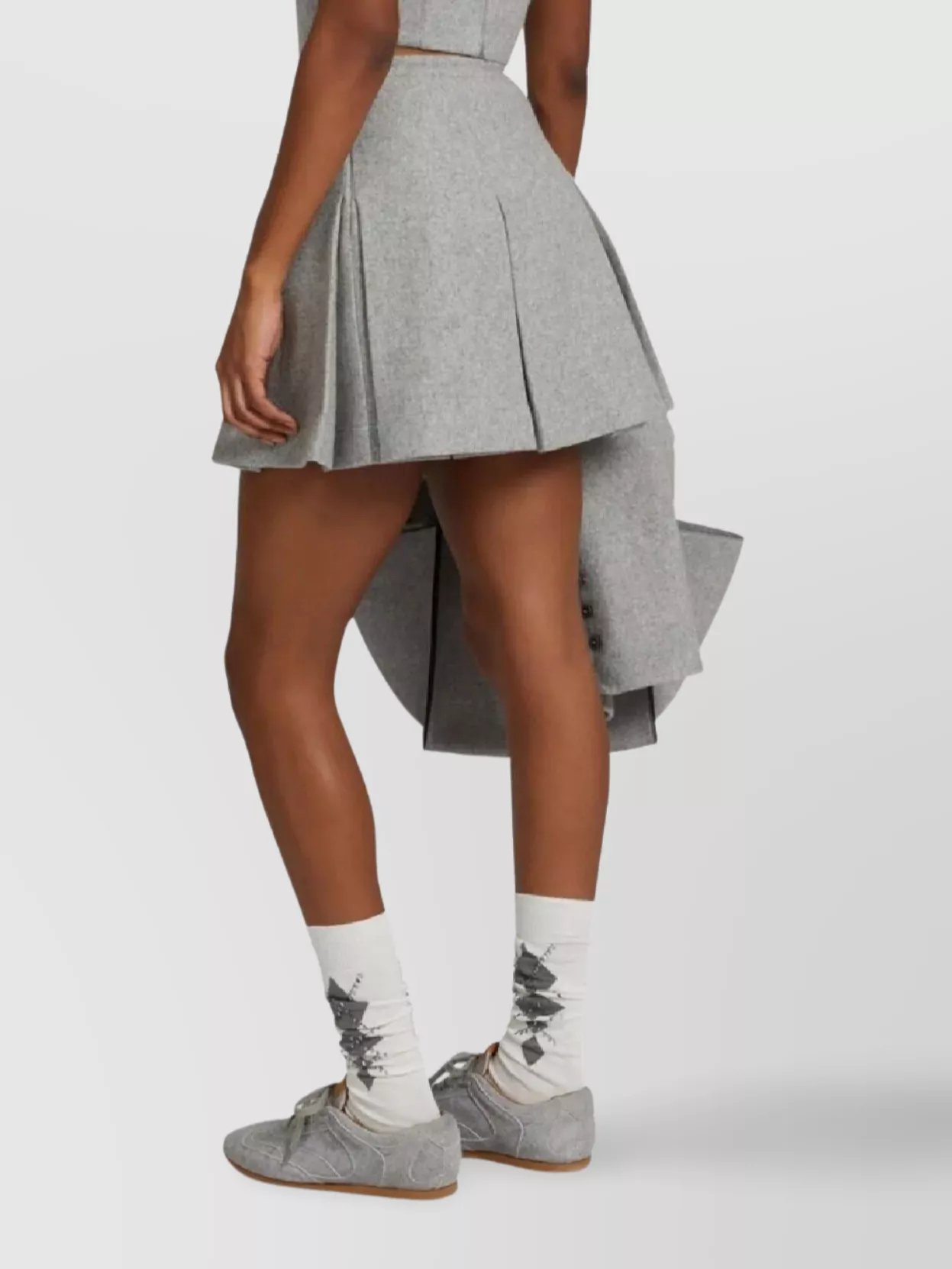Ermanno Scervino Short A-Line High-Waisted Pleated Skirt