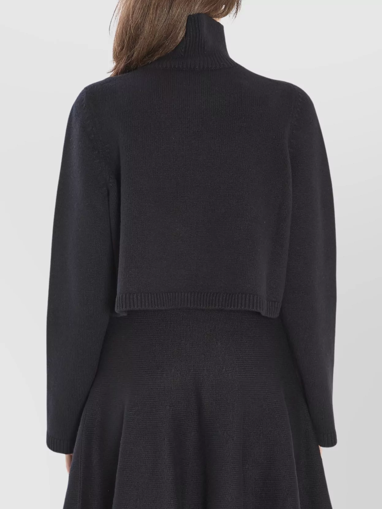 Alaïa Cashmere Blend Cropped Turtleneck Pullover