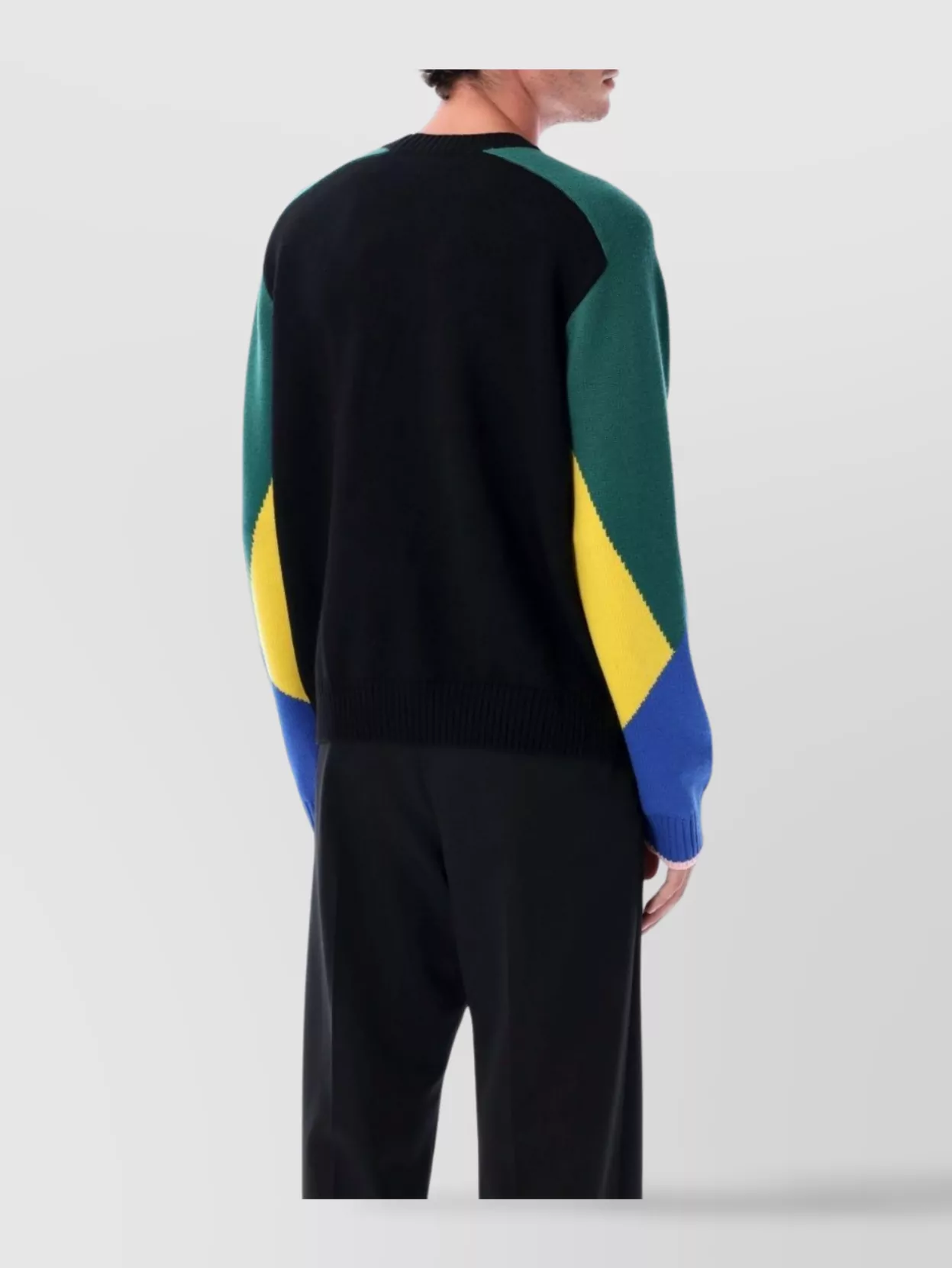 Casablanca Merino Wool Intarsia Crew Neck Jumper