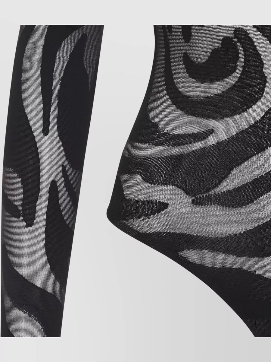 Wolford Printed Long-Sleeve Bodysuit