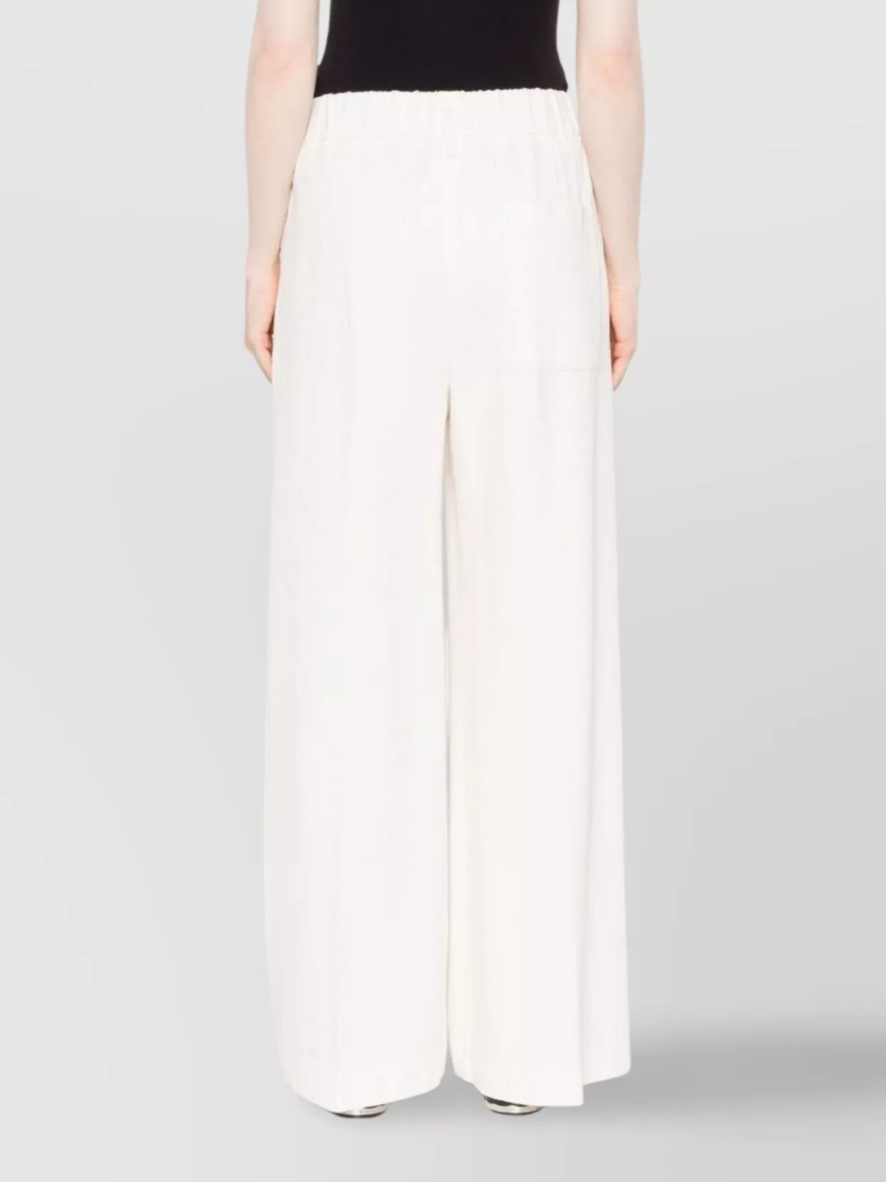 Forte Forte Comfortable Wide Leg Cotton Trousers In White