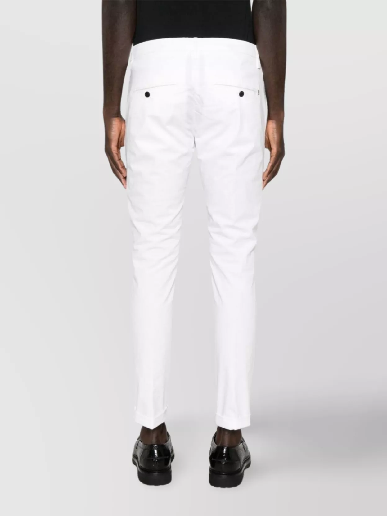 Dondup Trousers With Belt Loops And Pockets In White