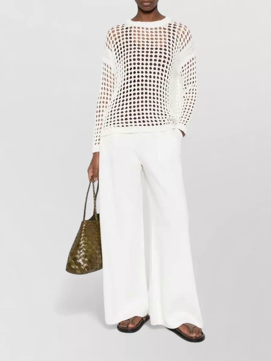 Max Mara Ribbed-Hem Crewneck Sweatshirt