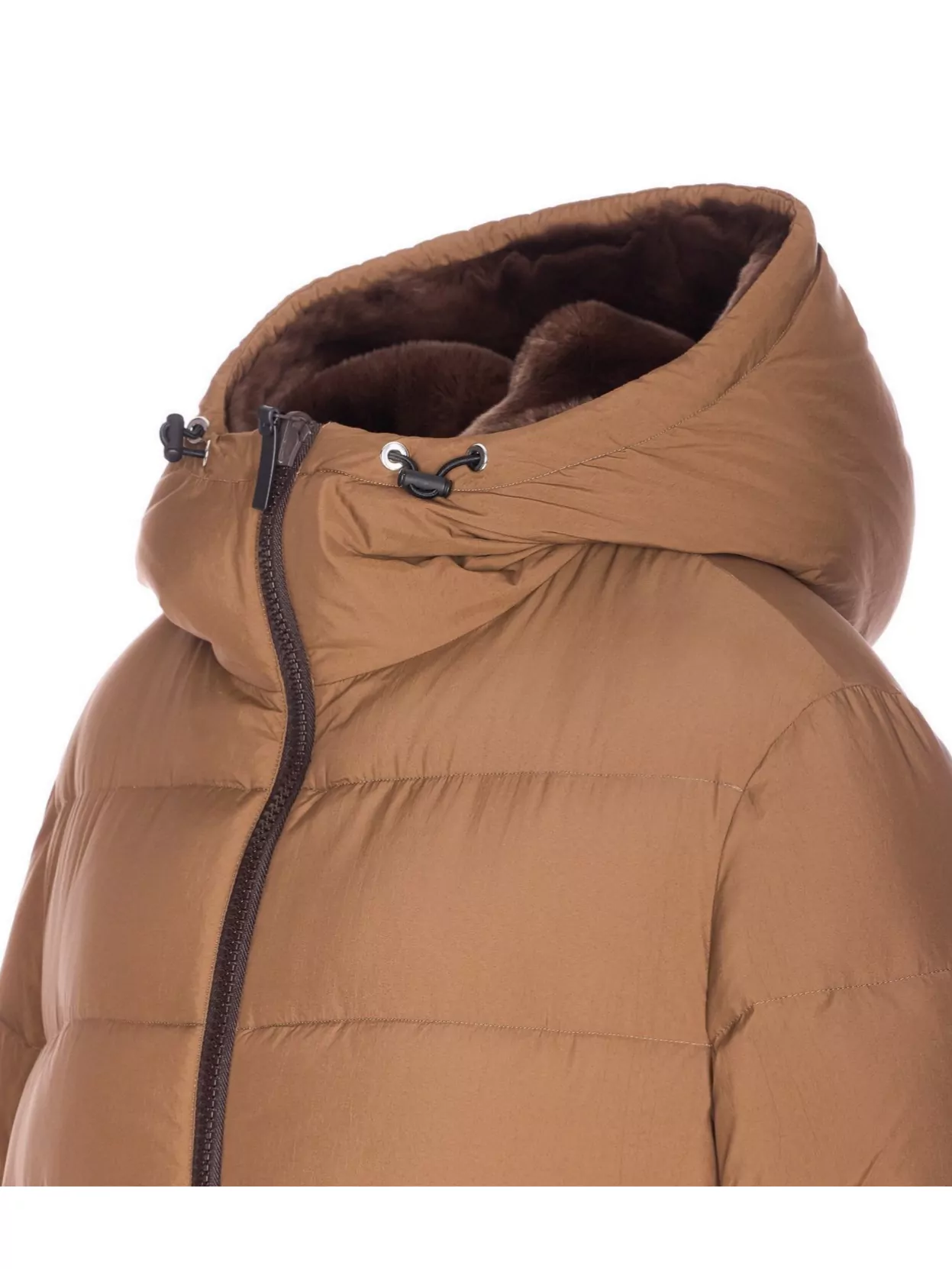 Yves Salomon Hooded Jacket With Fur And Pockets