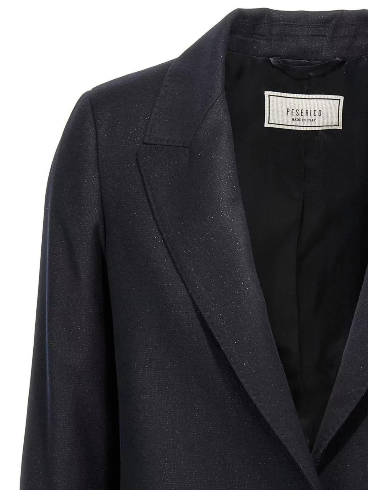 Peserico Lurex Single-breasted Blazer Blazer And Suits Blue In Black