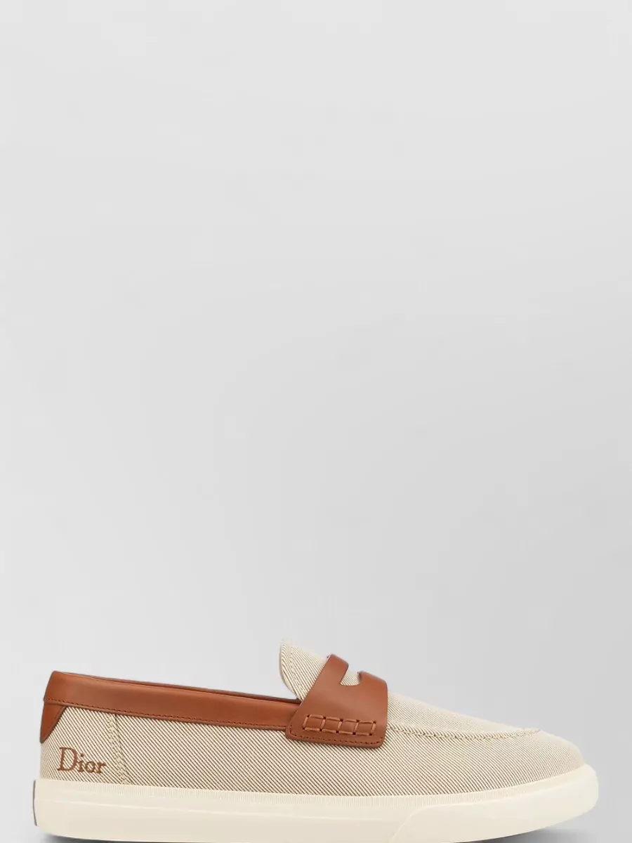Christian Dior Leather Slip-On Sneakers