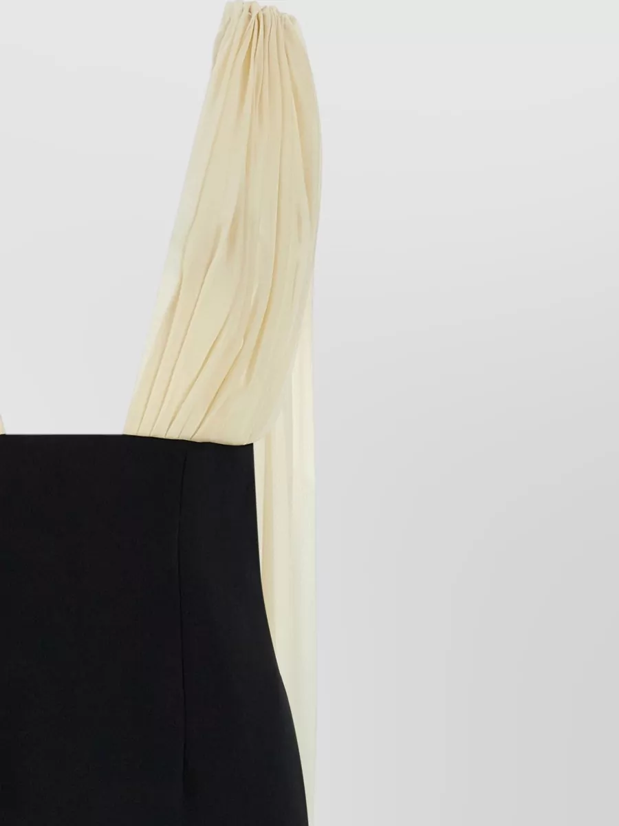 Armarium Wool V-Neck Sleeveless Midi Dress