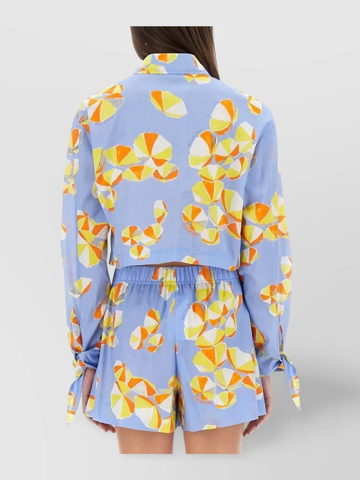 Moschino Shirt Cropped "Parasols De Plage"