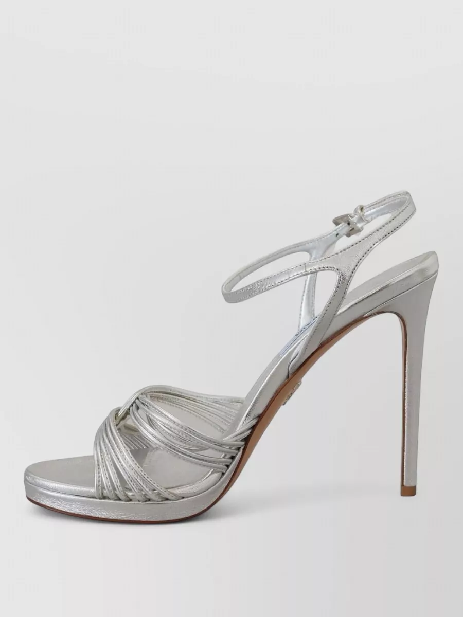 Prada Leather Ankle-Strap Sandals