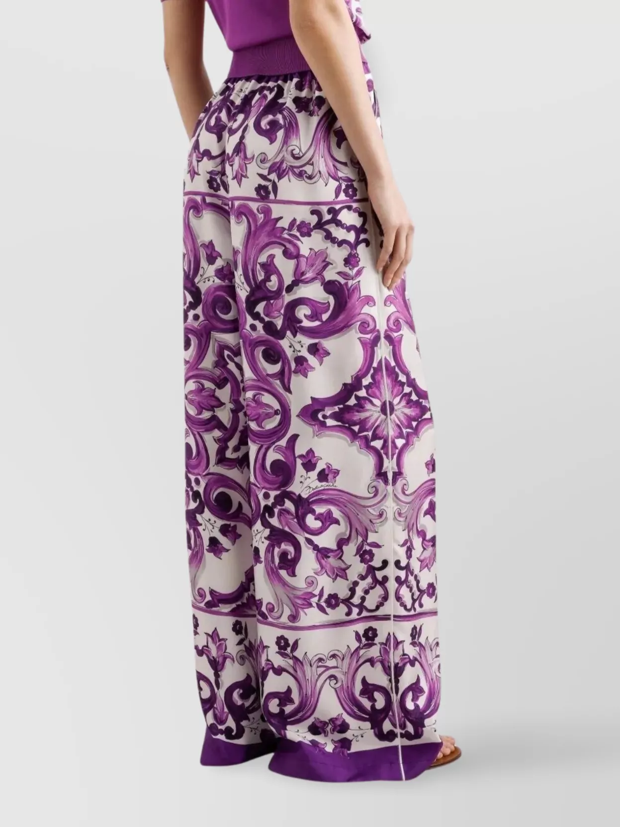 Dolce&Gabbana Graphic Print Drawstring Waist Trousers