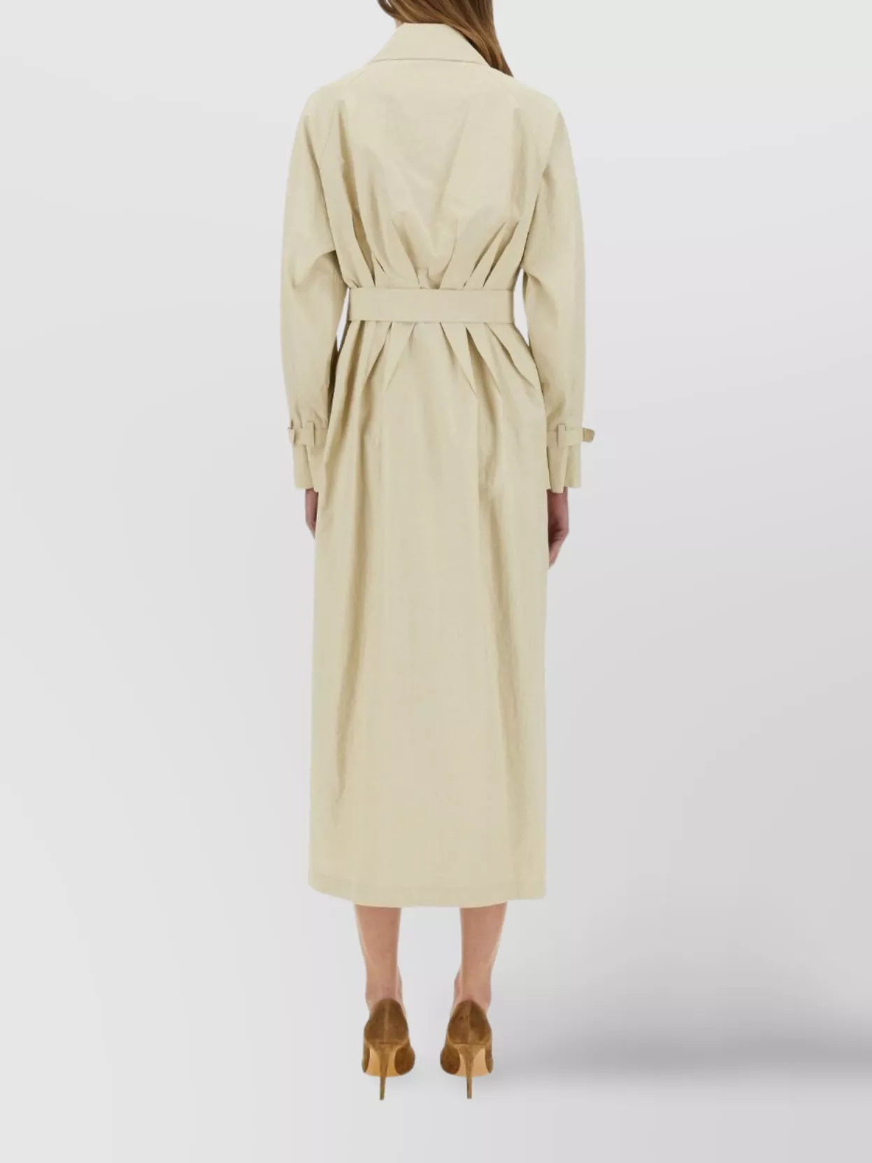 Max Mara Double-Breasted Trench Coat Belted Design