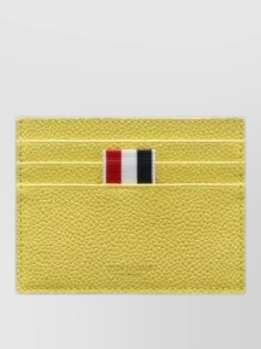 Thom Browne Card Holder Note Compartment Pebble Grain Leather