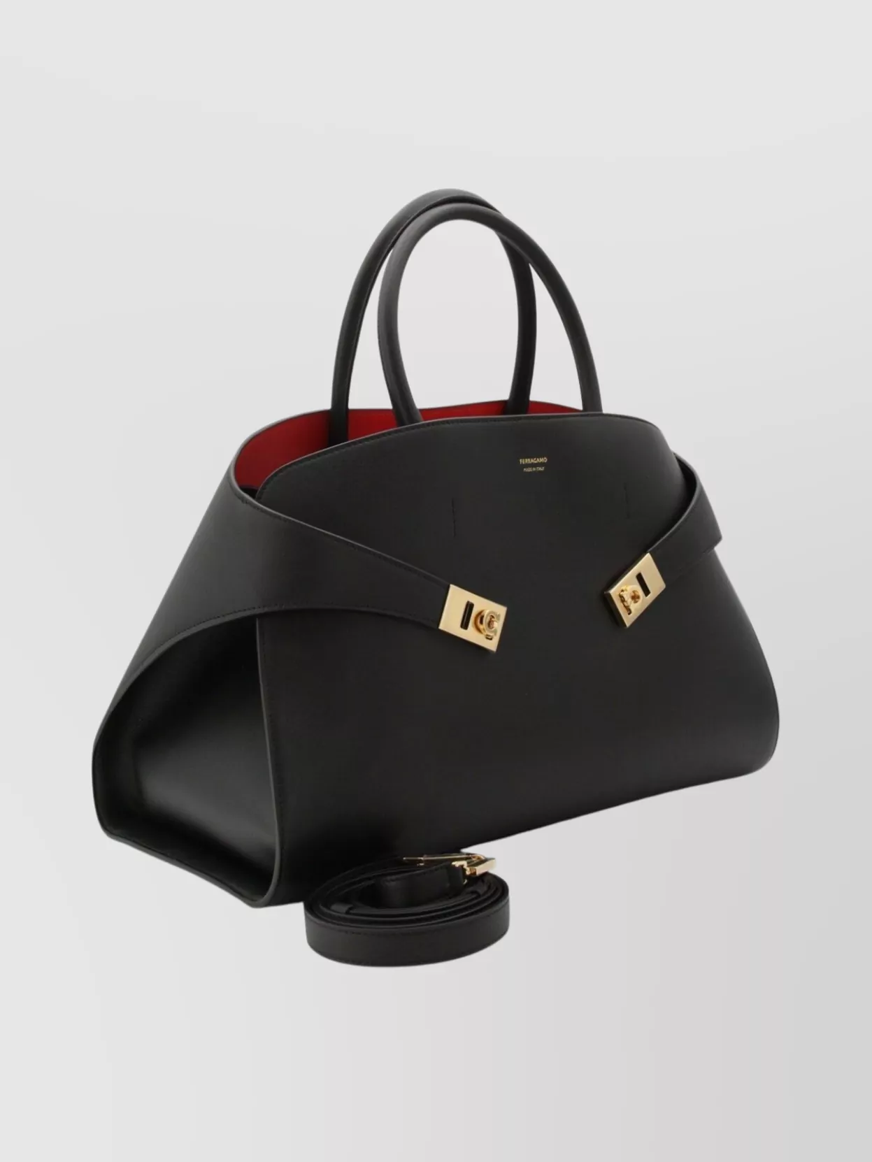 Ferragamo Structured Shoulder Bag Top Handles