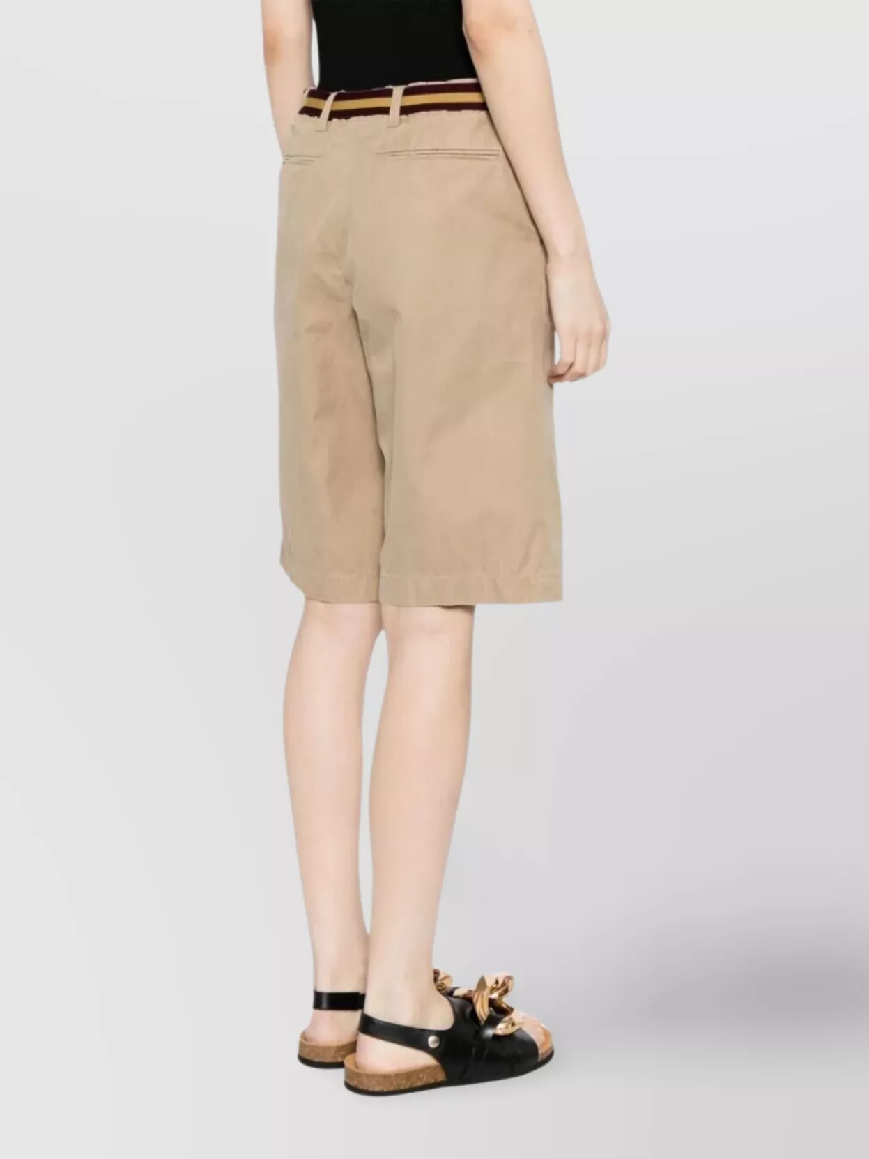 Dries Van Noten Casual Shorts With Pockets And Loops In Neutral