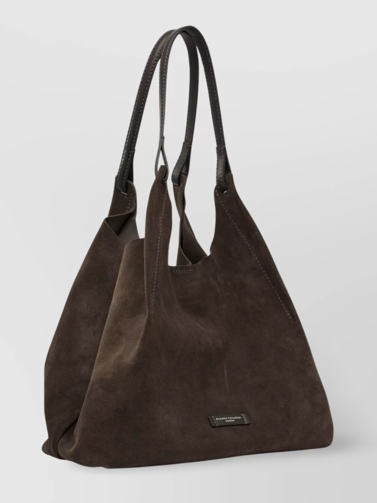 Gianni Chiarini Double Handle Suede Finish Shoulder Bags