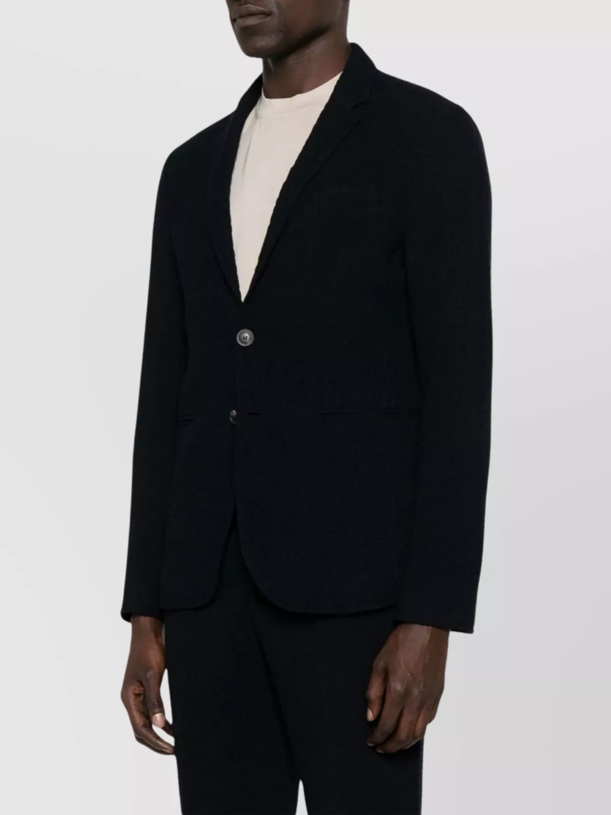 Emporio Armani Jacket Wool Textured Chest Pocket