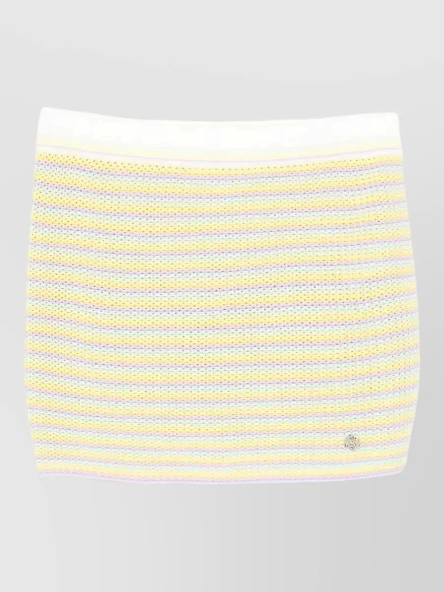 Casablanca striped cotton mini skirt