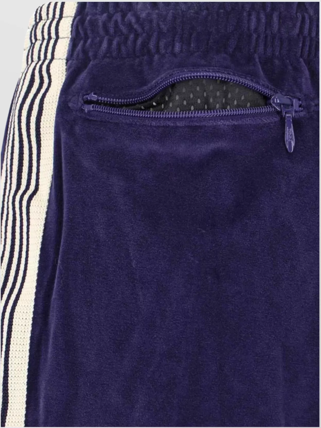 Needles Straight Velvet Trousers Featuring Elastic Waistband