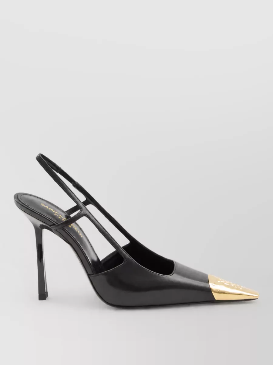 Saint Laurent Leather Slingback Mules
