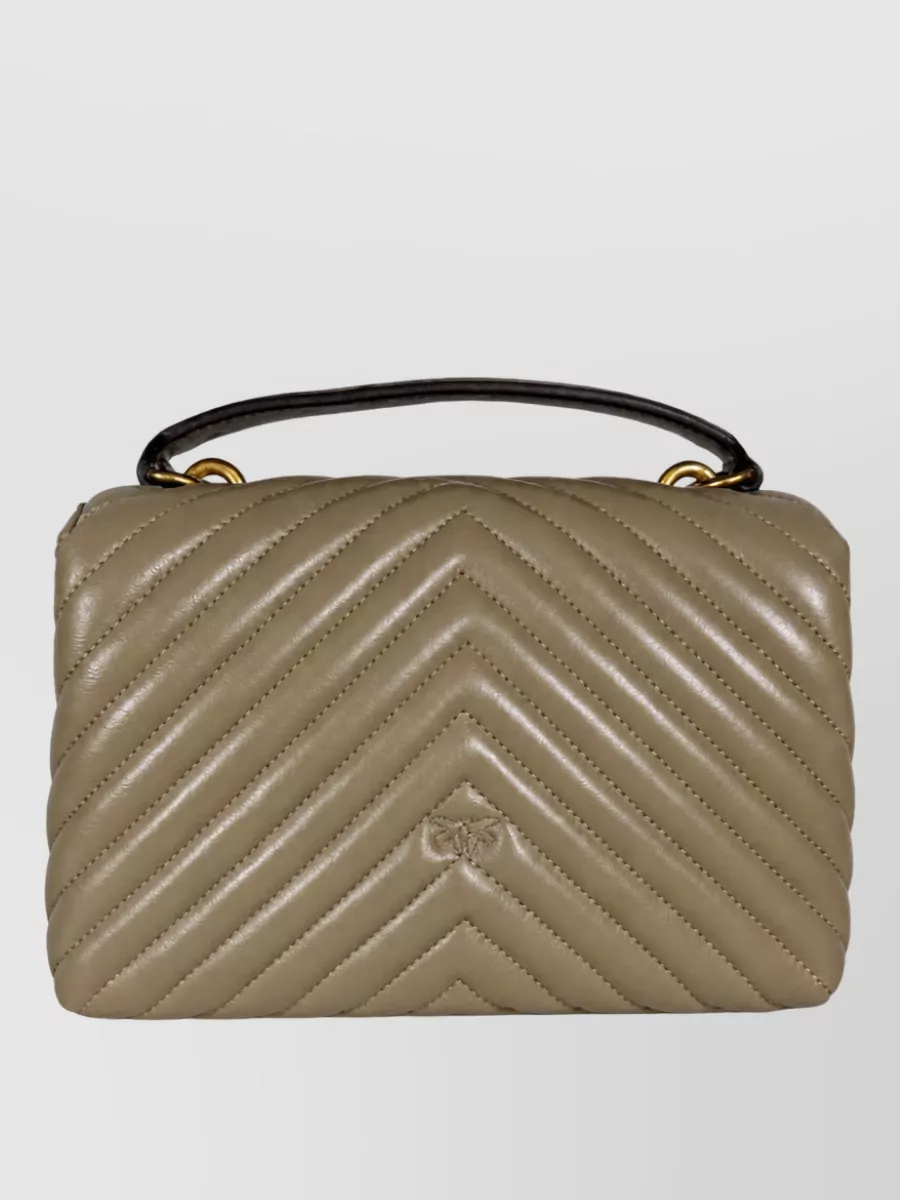 Pinko Love Bag Puff Leather Clutch Bag