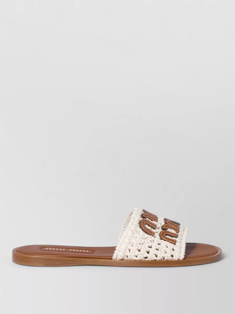 Miu Miu Crochet Slides