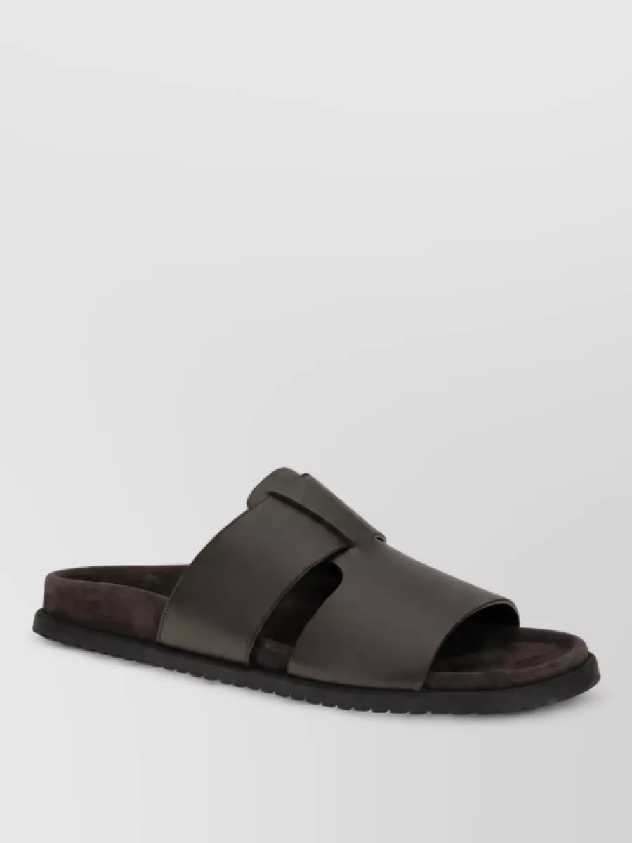 Dolce&Gabbana calf leather slide sandals